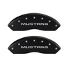 MGP Caliper Covers Mustang & GT SN95 Logo Matte Black Finish Silver Characters (99-04 Mustang GT) 10095SMG1MB