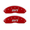 MGP Caliper Covers SVT Logo Red Finish Silver Characters (97-04 Mustang Cobra) 10017SSVTRD