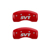 MGP Caliper Covers SVT Logo Red Finish Silver Characters (97-04 Mustang Cobra) 10017SSVTRD