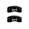 MGP Caliper Covers SVT Logo Black Finish Silver Characters (97-04 Mustang Cobra) 10017SSVTBK
