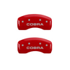 MGP Caliper Covers Cobra Logo Red Finish Silver Characters (97-04 Mustang Cobra) 10017SCOBRD