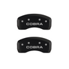 MGP Caliper Covers Cobra Logo Matte Black Finish Silver Characters (97-04 Mustang Cobra) 10017SCOBMB