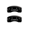 MGP Caliper Covers Cobra Logo Black Finish Silver Characters (97-04 Mustang Cobra) 10017SCOBBK