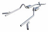 Pypes 55-57 Tri-Five Chevy 2.5" Crossmember Back w/X-Pipe System & Violator Mufflers SGC10V