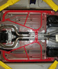 BMR Subframe Connectors - Bolt-On - Red (2008 - 2023 Challenger) SFC110R