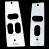 UPR Products Hardtop Window Switch Plates UPR Logo Polished (87-93 Mustang) 1037-87-04