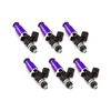 Injector Dynamics ID1050-XDS Purple adaptor 60mm Fuel Injectors (Set of 6)