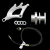 UPR Products Quadrant Clutch Cable & Firewall Adjuster Kit Silver (96-04 Mustang) 3004-117