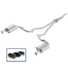 Ford Racing Catback Exhaust Touring Chrome Tips (2015-2022 Mustang EcoBoost) M-5200-M4TCA