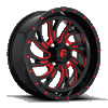 Fuel Off-Road 20x7 Kompressor UTV Wheel 4x136 BP 13 ET Gloss Black w/Candy Red D642