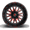 Fuel Off-Road 18x9 Stroke Wheel 8x165.1 BP 1 ET Gloss Black w/Candy Red D612