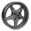 Race Star 15x3.75 4-Lug 91 Drag Star Wheel Metallic Grey Ford 4x108 BC 1.5 BS -22.2 Offset  91-537021G