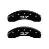 MPG Caliper Covers Mustang & 3.7 Logo Black Finish Silver Characters (15-17 Mustang V6/EcoBoost) 10202SM32RD