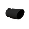 MBRP Tip, 6" OD Angled Rolled End 5" inlet 12" length, Black Coated (Universal Universal) T5075BLK