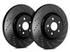 SP Performance Cross Drilled 276mm Dia. Vented Rotor w/Black Zinc Plating (94-04 Mustang GT/Base) - C54-011-BP