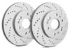 SP Performance Cross Drilled 266mm Dia. Solid Rotor w/Gray ZRC Coating (94-04 Mustang GT/Base) - C54-017