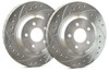 SP Performance Drilled And Slotted 266mm Dia. Solid Rotor w/Silver Zinc Plating (94-04 Mustang) - F54-017-P