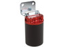 Aeromotive Filter Canister 10-Micron Fabric Element 3/8" NPT Port Bright-Dip Red Top/Black Cup SS Series 12317