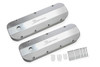 Holley Sniper Fabricated Aluminum Valve Cover - Chevy Big Block - Silver Finish 890002