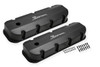 Holley Sniper Fabricated Aluminum Valve Cover w/Baffle for 1965-2000- Chevy Big Block 396-454 Engines - Black Finish 890004B