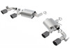 Borla Axle Back Exhaust - S-Type - Carbon Fiber w/Black Accents(16-20 Camaro SS w/Dual Mode) 11924CFBA