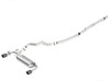 Borla Cat-Back Exhaust - ATAK - Carbon FIber w/Black Anodized Center (2016 - 2018 Focus RS) 140730CFBA