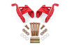BMR Control Arm Relocation Brackets - Bolt On - Red (1964 - 1972 A Body) CAB400R
