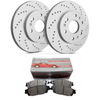 SP Performance Cross-Drilled Rotors w/ Gray ZRC and Metallic Pads