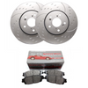 SP Performance Diamond Slot Rotors w/ Gray ZRC and Metallic Pads