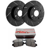 SP Performance Slotted Rotors w/ Black Zinc Coating and Metallic Pads