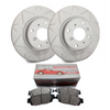 SP Performance Peak Series Slotted Rotors w/ Gray ZRC and Metallic Pads
