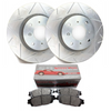 SP Performance Peak Series Slotted Rotors w/ Silver Zinc Coating and Metallic Pads