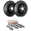 SP Performance Cross-Drilled Rotors w/ Black Zinc Coating and Ceramic Pads