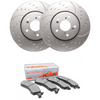 SP Performance Diamond Slot Rotors w/ Silver Zinc Coating and Ceramic Pads