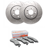 SP Performance Diamond Slot Rotors w/ Gray ZRC and Ceramic Pads - Rear Pair (15-20 GT, EcoBoost w/ Perf Pkg.)