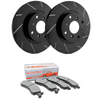 SP Performance Slotted Rotors w/ Black Zinc Coating and Ceramic Pads