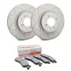 SP Performance Peak Series Slotted Rotors w/ Gray ZRC and Ceramic Pads