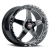 Weld 15x10 Ventura Drag Beadlock Wheel 5x115 BC ET 22 BS 6.40 Gloss Black (Charger) S904B0071P22