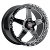 Weld 17x10 Ventura Drag Beadlock Wheel 5x115 BC ET 30 BS 6.70 Gloss Black (Charger) S90470071670