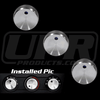 UPR Products Round A/C Knobs Satin & Green (05-06 Mustang) 1003-05-05