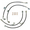 J&M Stainless Brake Hose Kit - Front & Rear - Black (2018 - 2023 Mustang - MagneRide) 22590B