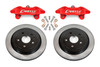Carlyle by BMR 15" Conversion Brake Kit - Solid Rotors - Red Calipers (1997 - 2013 Corvette) DBK551