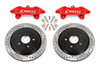 Carlyle Brake Kit for 15" Conversion Drilled and Slotted Rotors Red Calipers (2014-2019 C7 Corvette) DBK573