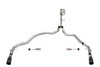 Corsa 3" Catback Exhaust - Sport - Dual Rear Exit - Black Tips (2021 - 2026 F150 3.5T EcoBoost Reg Cab 8' Bed) 21164BLK
