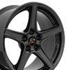 Replica FR06 18x9 Wheel Black (1994-2004 Mustang) FR06B-18090-5450-24B