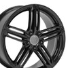 Replica AU12 18x8 Black Wheel ET45 (2005-2019 Jetta) AU12-18080-5112-45B