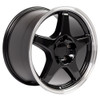 Replica CV01 17x9.5 Wheel - 5x120.65 BP 56 ET - Gloss Black Machined Lip (1993 - 2002 Camaro & Firebird / 1988 - 2004 Corvette) CV01-17095-5475-56BM