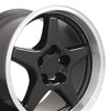 Replica CV01 17x11 Wheel - 5x120.65 BP 50 ET - Gloss Black Machined Lip (1993 - 2002 Camaro & Firebird / 1988 - 1996 Corvette) CV01-17110-5475-50BM