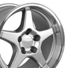 Replica CV01 17x11 Wheel - 5x120.65 BP 50 ET - Gloss Silver Machined Lip (1993 - 2002 Camaro & Firebird / 1988 - 2004 Corvette) CV01-17110-5475-50SM