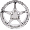 Replica CV05 17x8.5 Wheel - 5x120.65 BP 58 ET - Chrome (1993 - 2002 Camaro & Firebird / 1988 - 2004 Corvette) CV05-17085-5475-58C